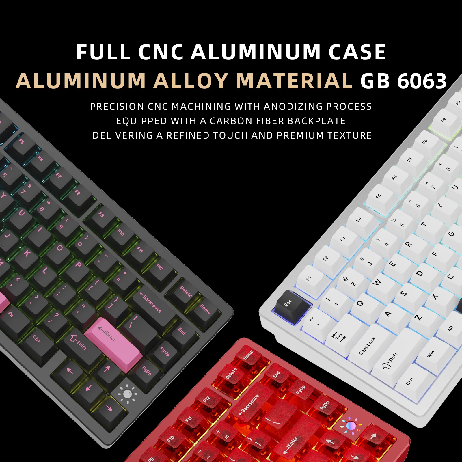 Latenpow Sunny 75 Gaming mechanisch toetsenbord Magnetische toetsenborden Schakelaar Hall-effect RGB-achtergrondverlichting Hot Swap RT 0,008 mm 81 toetsen