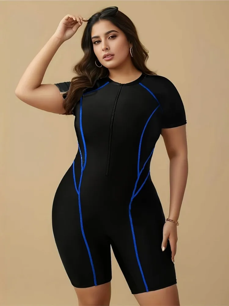 قطعة واحدة حجم كبير بيكيني عالية الخصر النساء رفع حجم كبير ملابس السباحة الصيف Mujer حجم كبير البطن تحكم ملابس السباحة بيكيني مجموعات