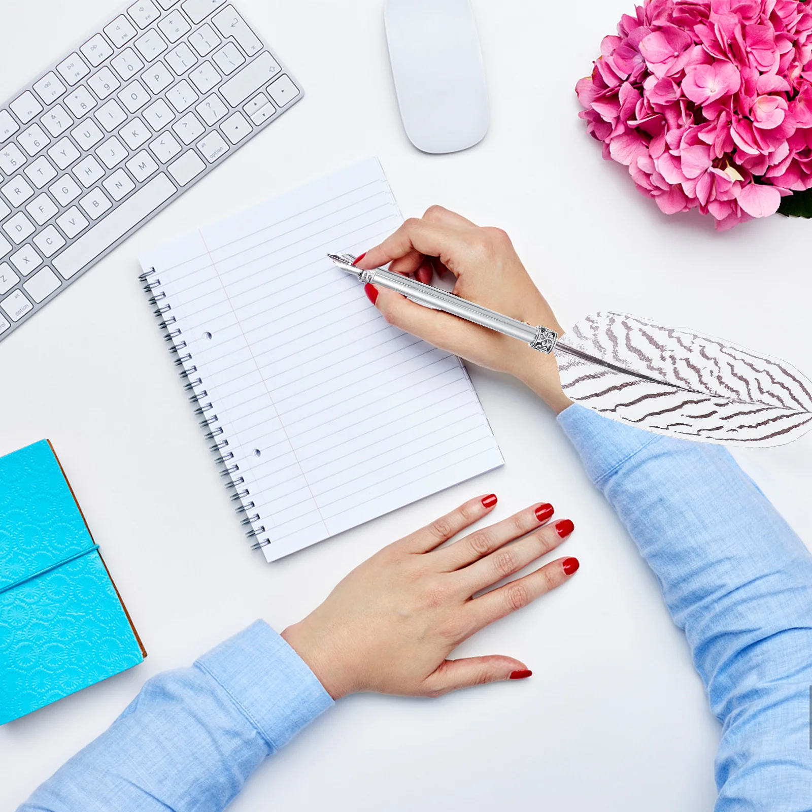 

1 комплект, набор ручек, стильный пишущий инструмент для практики рисования каллиграфии, школьные канцелярские принадлежности, студенческий подарок, сталь