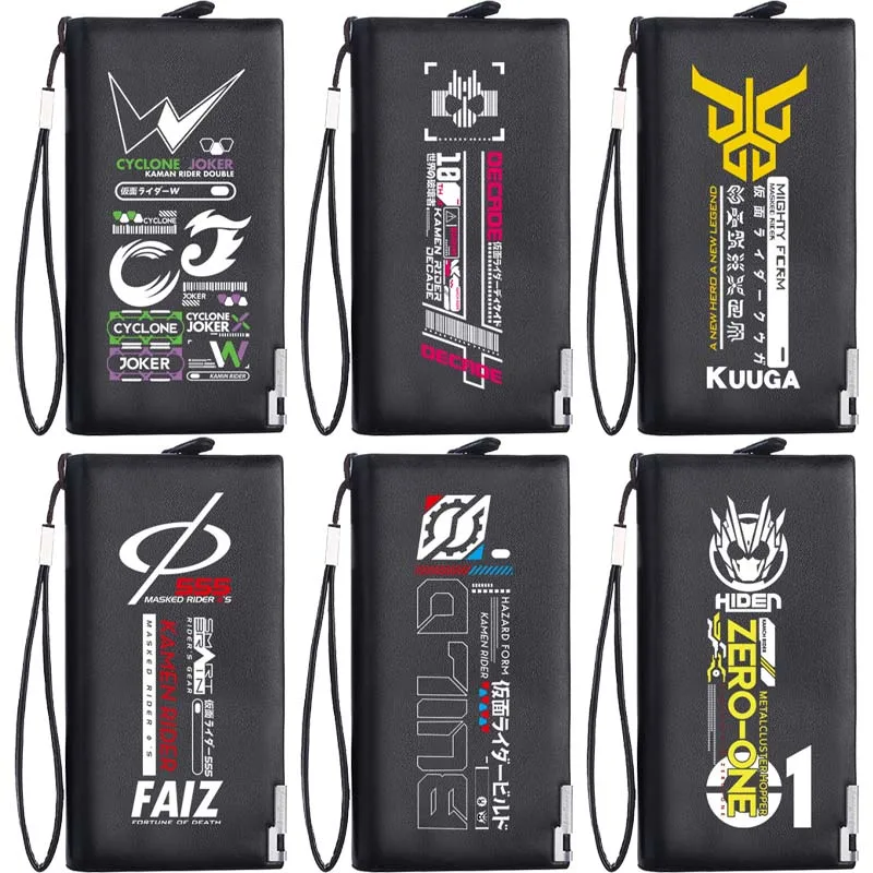 

Kamen Rider Zipper Wallets Men and Women Long Purses Handbags Coin Purse Cards Holder Creative PU Leather Billfold Wallet New