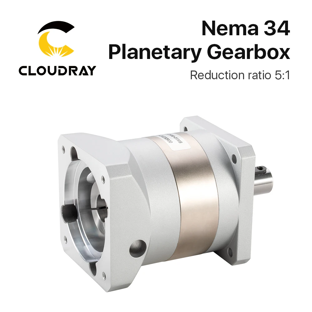 Cloudray Nema34 Ratio 5:1 Planetary Gearbox Motor Speed Reducer with 14mm Input for Nema34 Stepper Motor