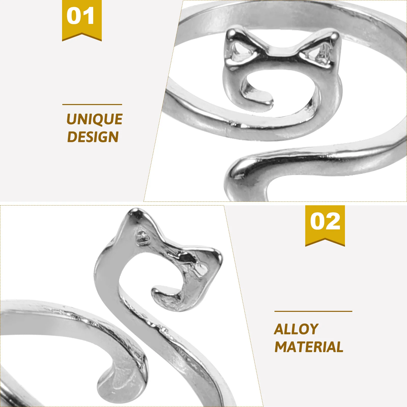 6Pcs Alloy Knitting Rings Decorative Adjustable Crochet Rings Finger Yarn Guide Holders Knitting Tools Crochet Accessories