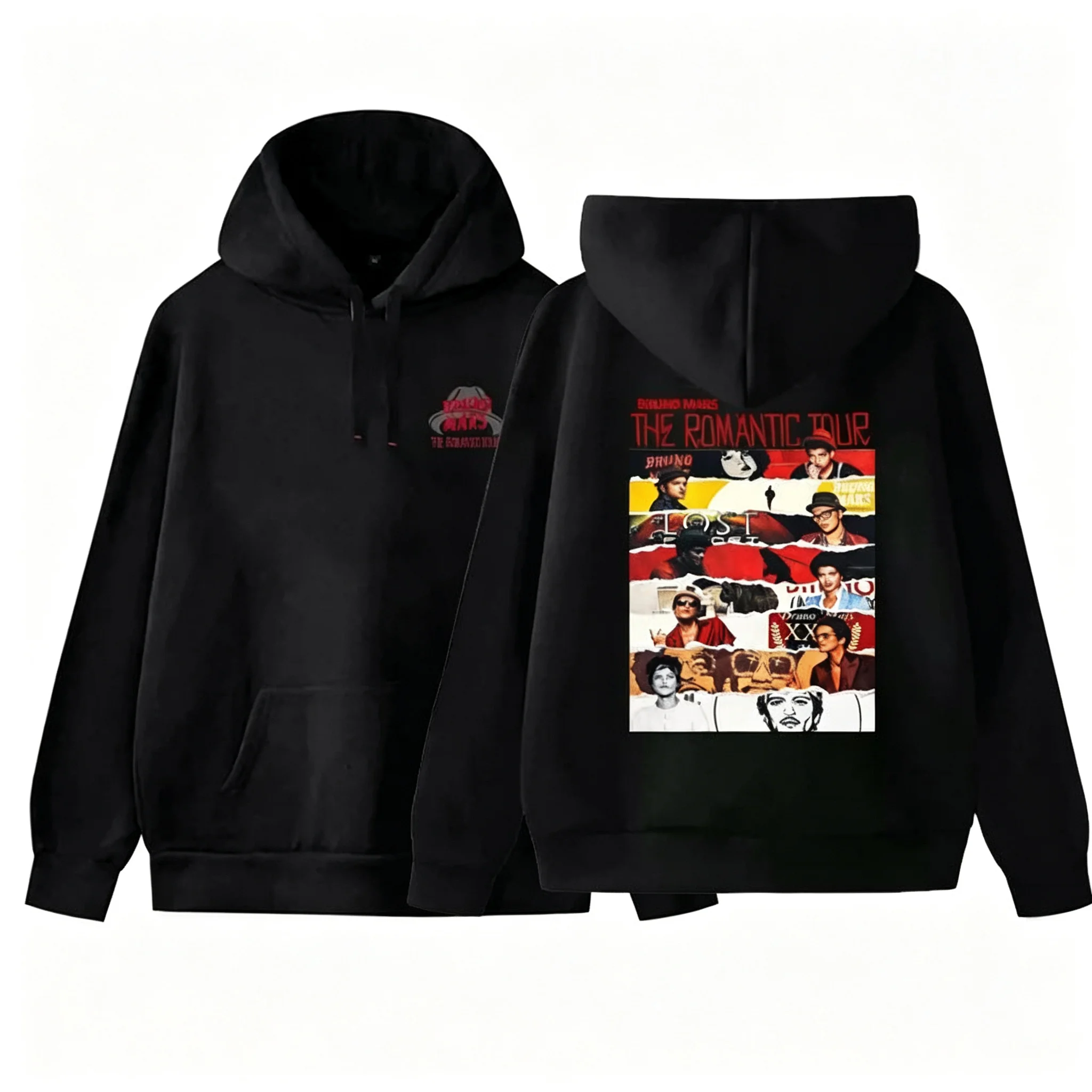 The Romantic Tour Hoodie Double Sided Print Unisex Oversized Hooded Sweatshirt Casual Streetwear Pullover