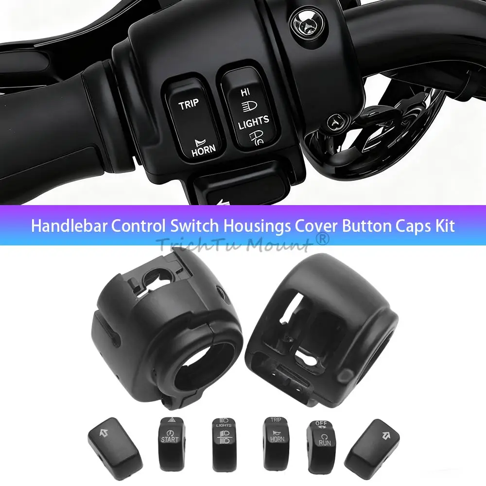 

Для Harley Sportster Forty-Eight XL1200X 2014-2022 мотоцикл черный руль переключатель управления корпуса крышка кнопка колпачки комплект ABS