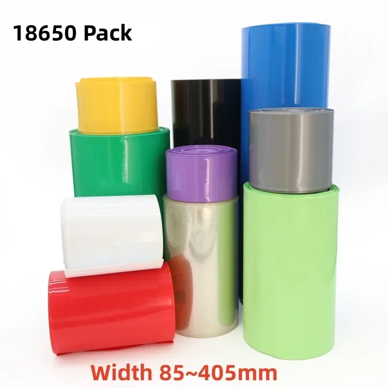 1 Meter PVC Heat Shrink Tube for 18650 Lipo Battery Pack Width 85mm ~ 400mm Insulated Film Wrap Lithium Case Cable Sleeve