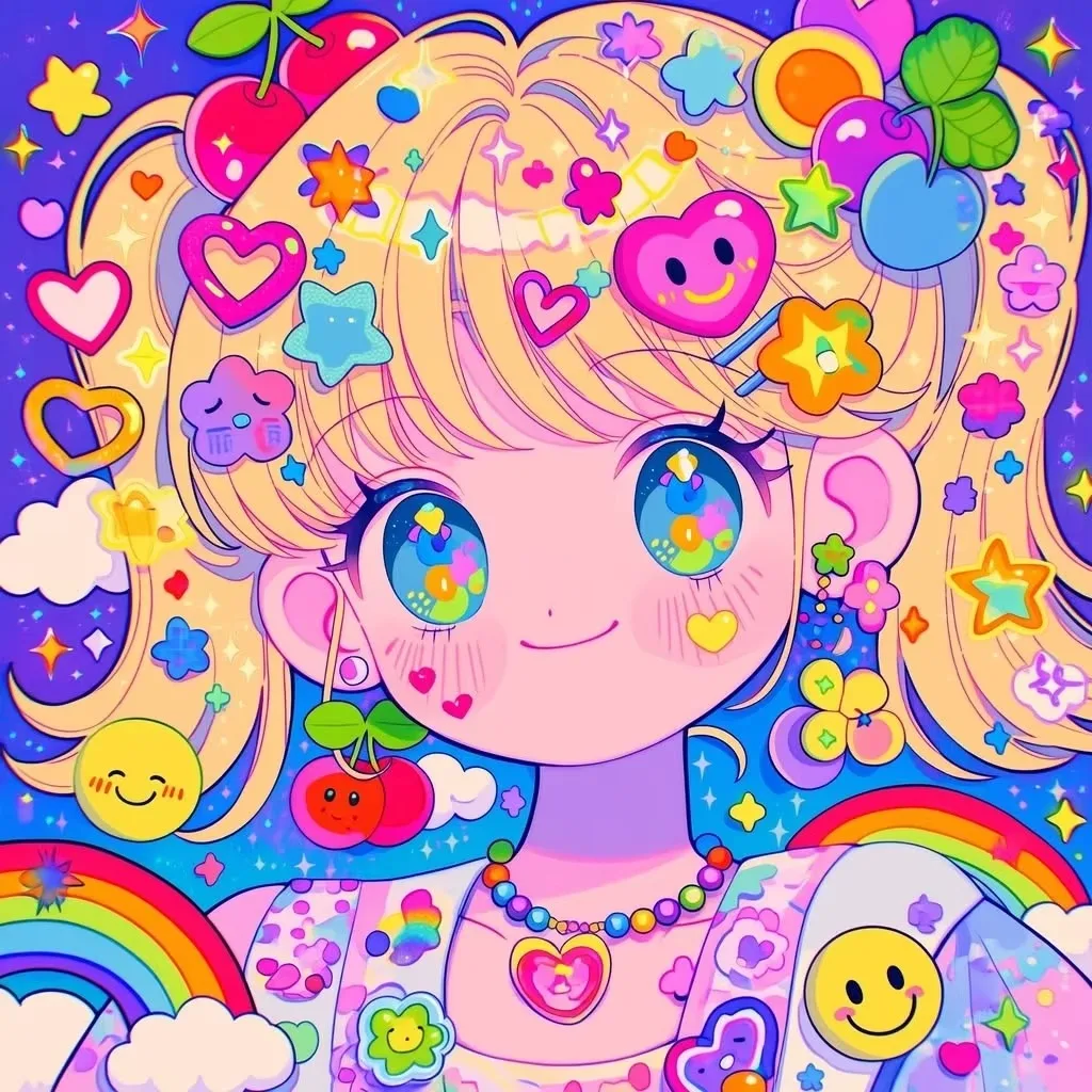 500PCS/1024 PCS Vibrant Pop Style Kawaii Lass Jigsaw Puzzle Creative Tabletop Game Anime Fan Souvenir Festival Gift