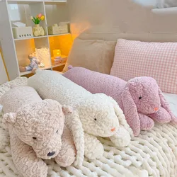 Long Bear Stuffed Body Pillow Large Cute Plush Rabbit Sleeping Cushion Sofa Bear Decorative Body Pillow Chair Back Cushion Decor