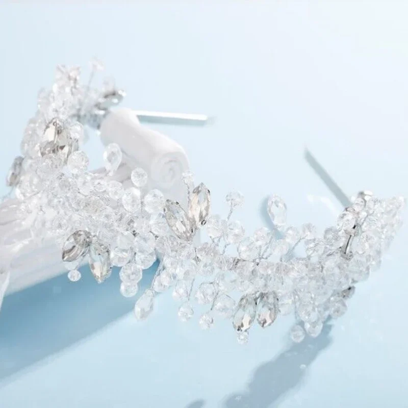 Crystal Headband Tiara For Women Party Rhinestone Bridal Hairband Headband Bridal Wedding Hair Accessories Jewelry Headband