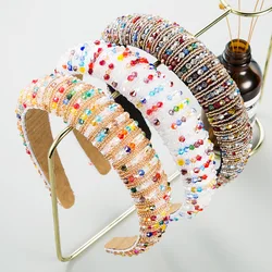 Brand New Shiny Full Rhinestone Headband Fashion Female Headband Elastic Padded Hairband Shiny Hairband Women Headwear