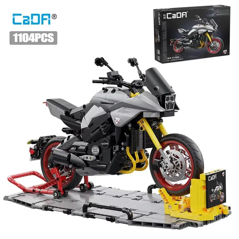 1104Pcs Technical Motorcycle Moto Car Model Building Blocks Racing Motobike Vehicles Bricks Toys for Children Gift