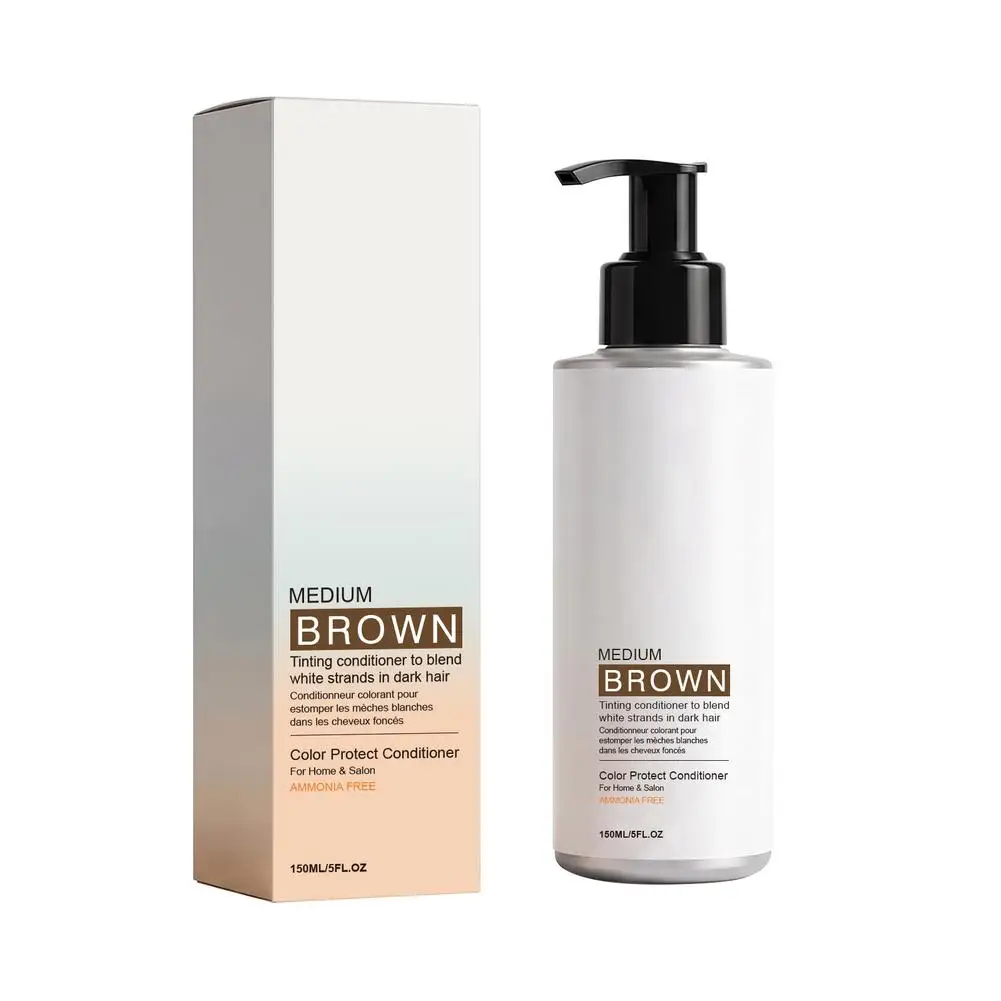 Medium Brown Nourishing Conditioner Color Protecting Conditioner Hair Color Conditioner Vitamin E Hydrating Smooth Care 150ml