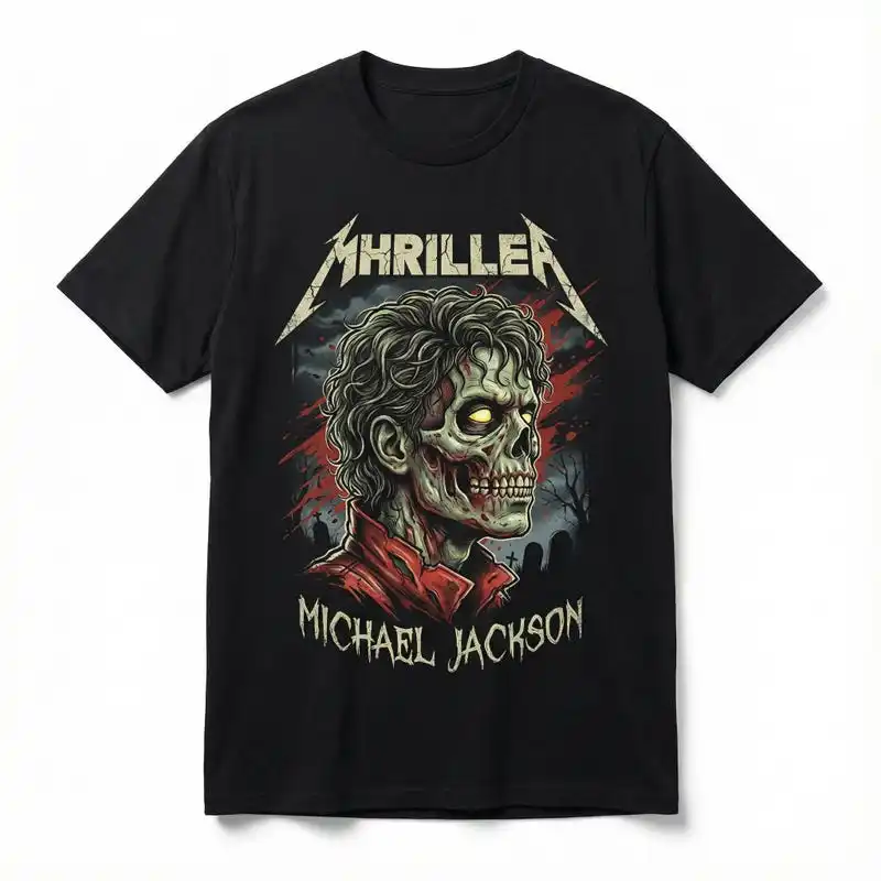 Thriller Zombie Michael Jackson Tee - 80s Metal Concert, Halloween Gift