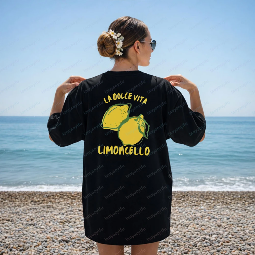 Limoncello La Dolce Vita Retro Lemon Italian T-Shirt Tomato Girl Summer Amalfi Coast Shirt Trendy Coastal Granddaughter Tee Tops