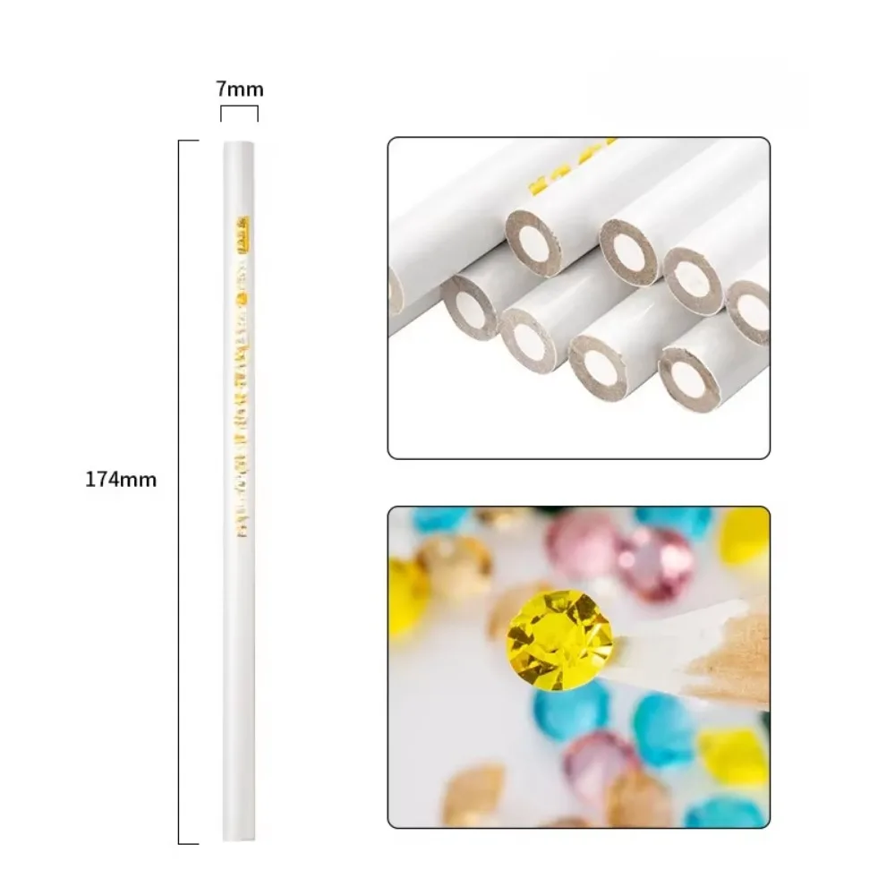 Stylo à pointiller pour Nail Art, outil de pointillage pour biscuits, cueillette de pierres précieuses, crayon en cristal, ramassage facile, 17.5cm, 10 pièces, nouveau