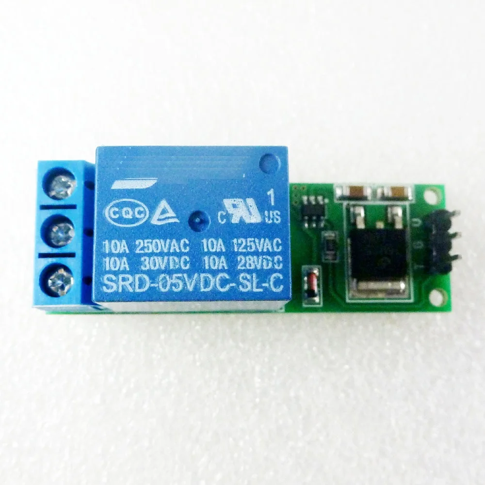 Relay Module, 6-24V Flip-Flop Latch Relay Bistable Self-locking Low Pulse Trigger Module