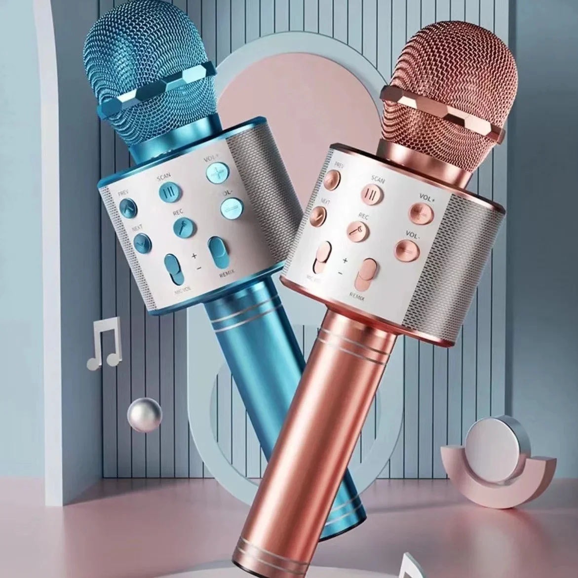 ميكروفون كاريوكي لاسلكي محمول باليد احترافي ، مكبر صوت USB ، مشغل موسيقى ، مسجل زاوية ، KTV