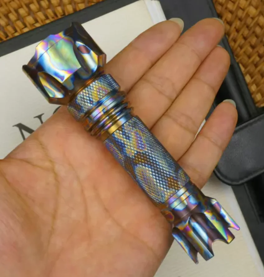 Used EDC SureFire flashlight titanium alloy material Outdoor Tools Strong Light Torch Lamp Decompression Toy