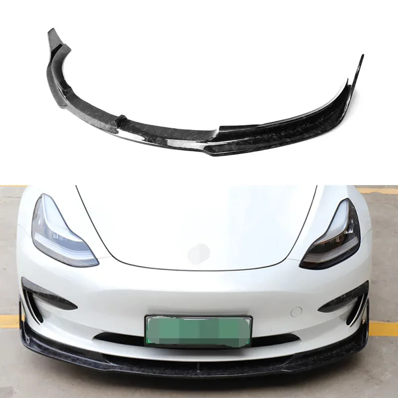 

For Tesla Model 3 2017-2020 Premium Forged Carbon Front Bumper Lip Splitter