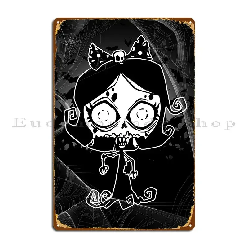 Zombie Vampire Girl Metal Plaque Poster Club Wall Cave Customized Pub Plates Cinema Tin Sign Poster