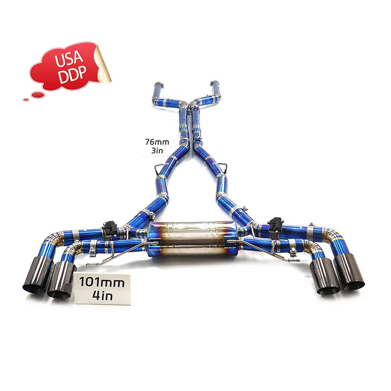 

for BMW X5M X6M F95 F96 Ti Alloy Exhaust System Catback Valve Muffler Treble versio ING Performance car Accessories