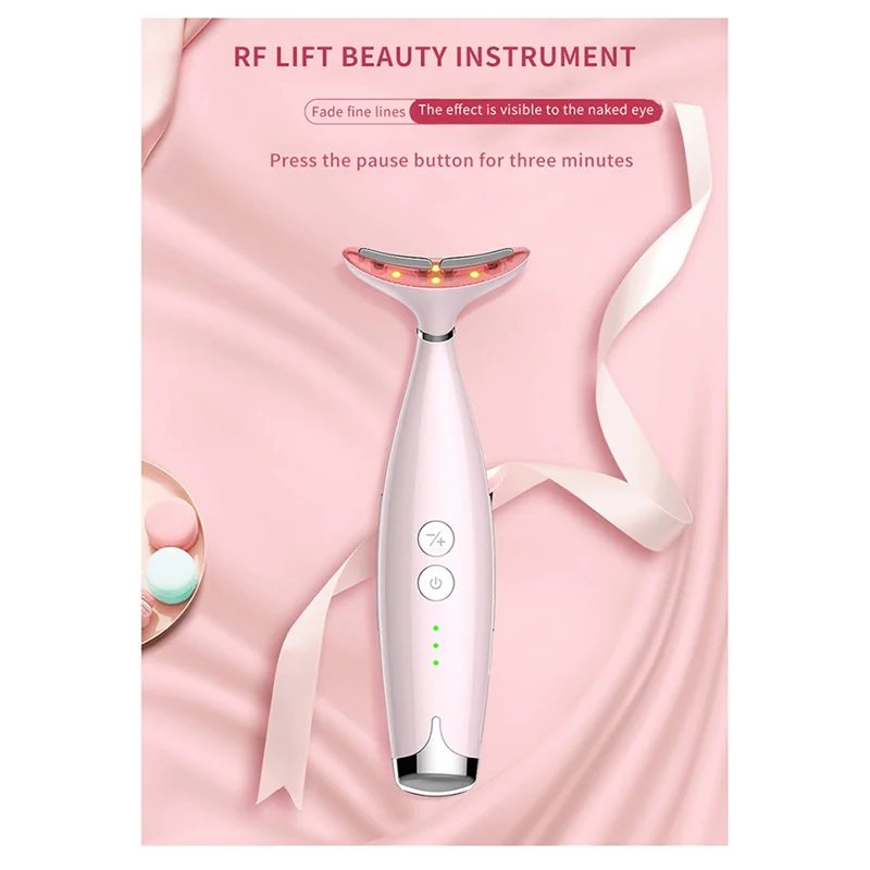 TAIGH-RF Neck Face Beauty Device EMS Lifting Neck Wrinkles Remover LED Photon Therapy Skin Tighten Anti Wrinkle Skin Device