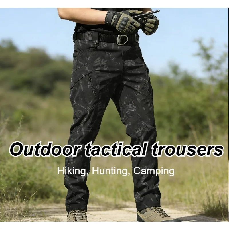 

Men's Tactical Pants Are Waterproof Windproof Breathable Loose Suitable for Outdoor Training Hiking Camping Men's Assault Pants