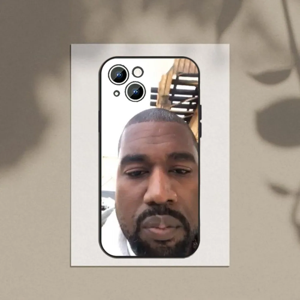 Divertente custodia per telefono Kanye West Ye per Apple iPhone 15,14,13,12,11, XS, XR, X, 8,7, Pro, Max, Plus, mini cover nera in silicone