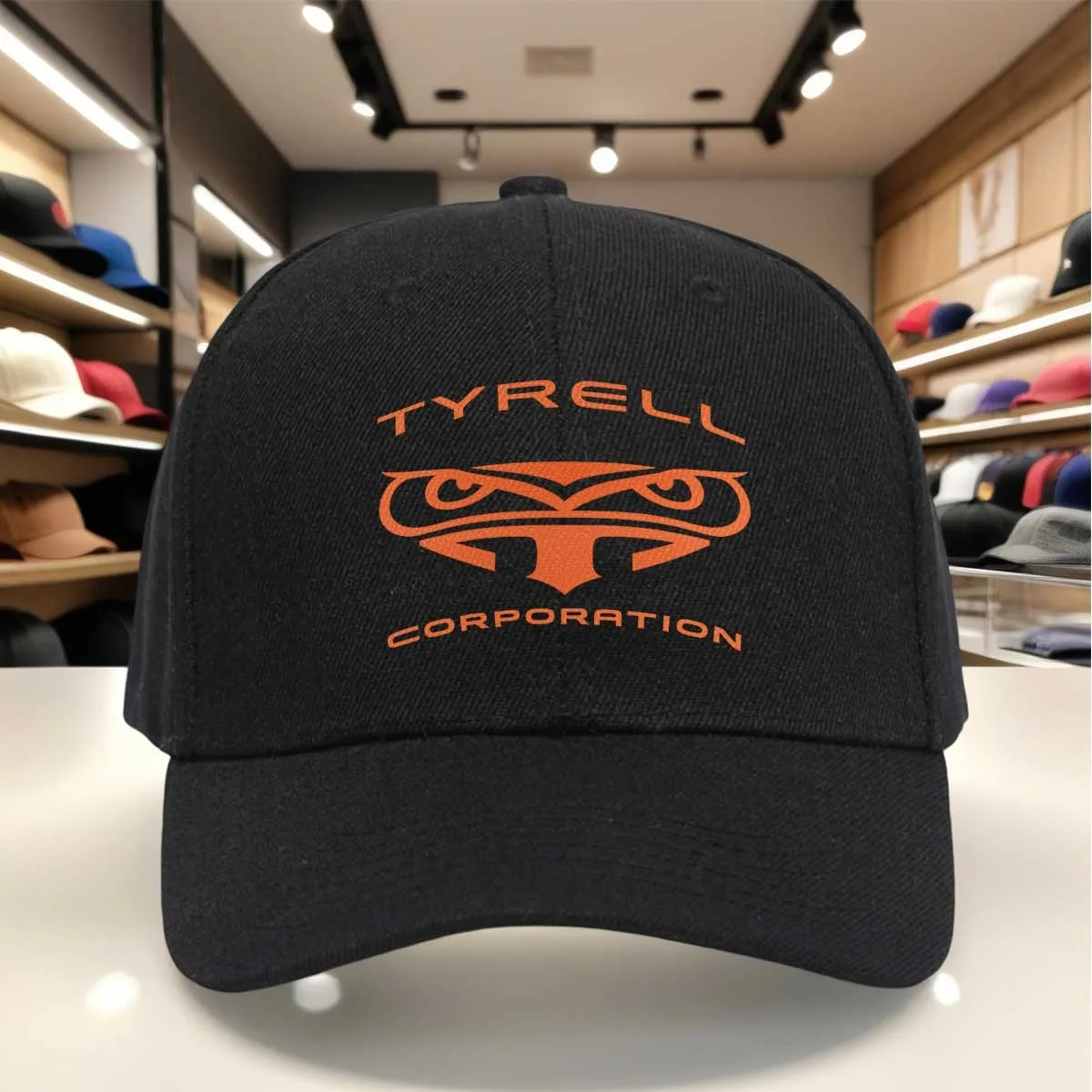 Blade Runner Tyrell Corporation Logo Cap with Iconic Orange Emblem & Iconic Logo Print, Adjustable Hook-and-Loop Baseball Hat Su