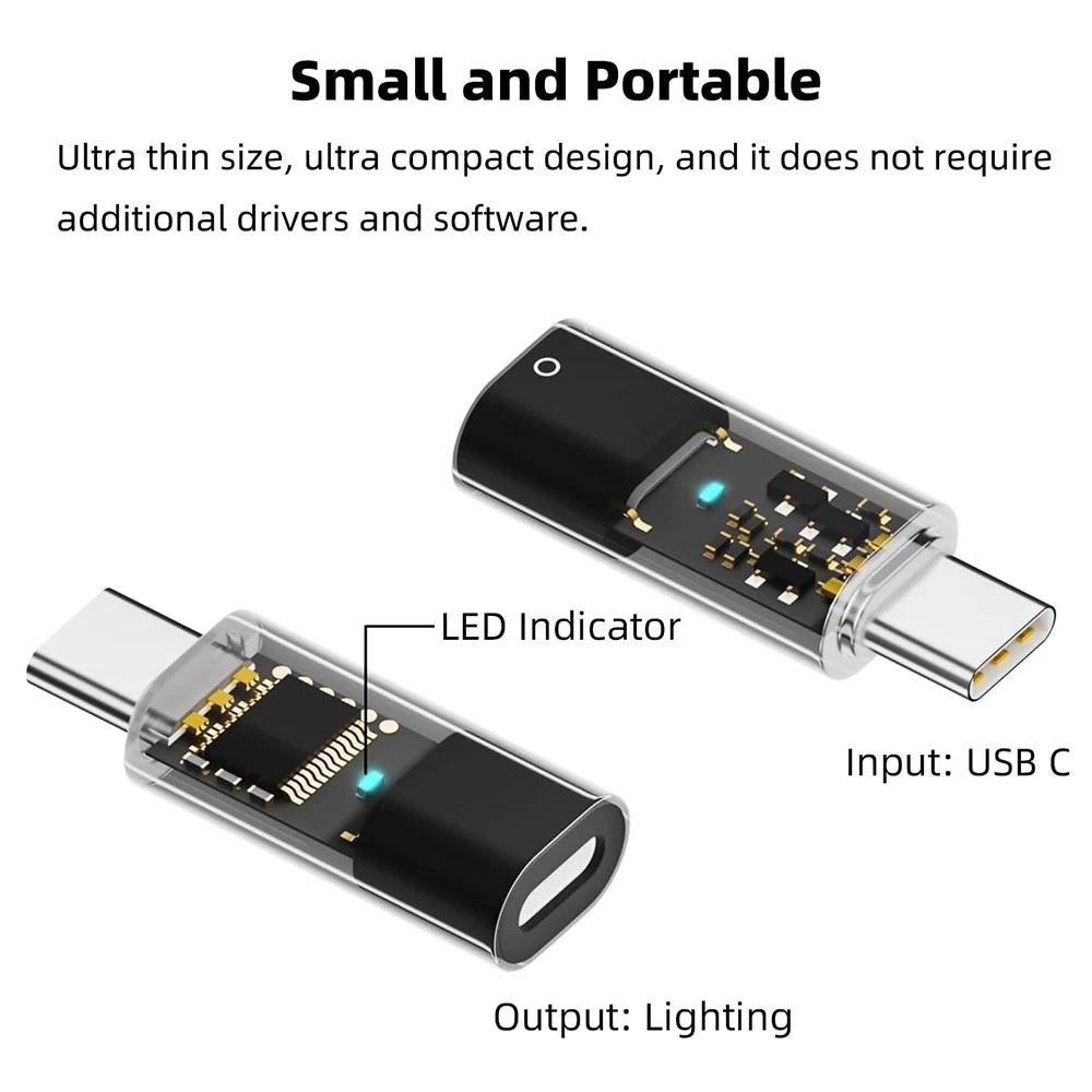 Pengisi daya Stylus Tablet konektor USB C ke iPencil pengisian penyambungan adaptor kompatibel dengan pensil generasi pertama dan I/Pad ke-10