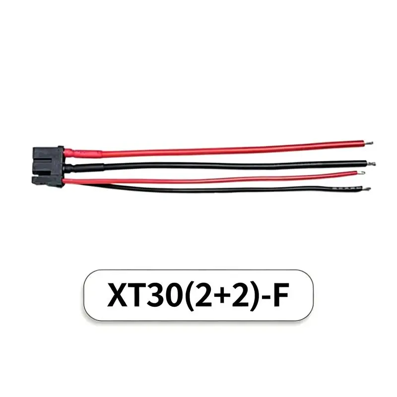 1PCS Amass XT30 (2+2) Female Connector With Signal Pins, XT30F 4 Pin Plug With Silicone Wire For Robotics, FPV Drone, CAN Bus