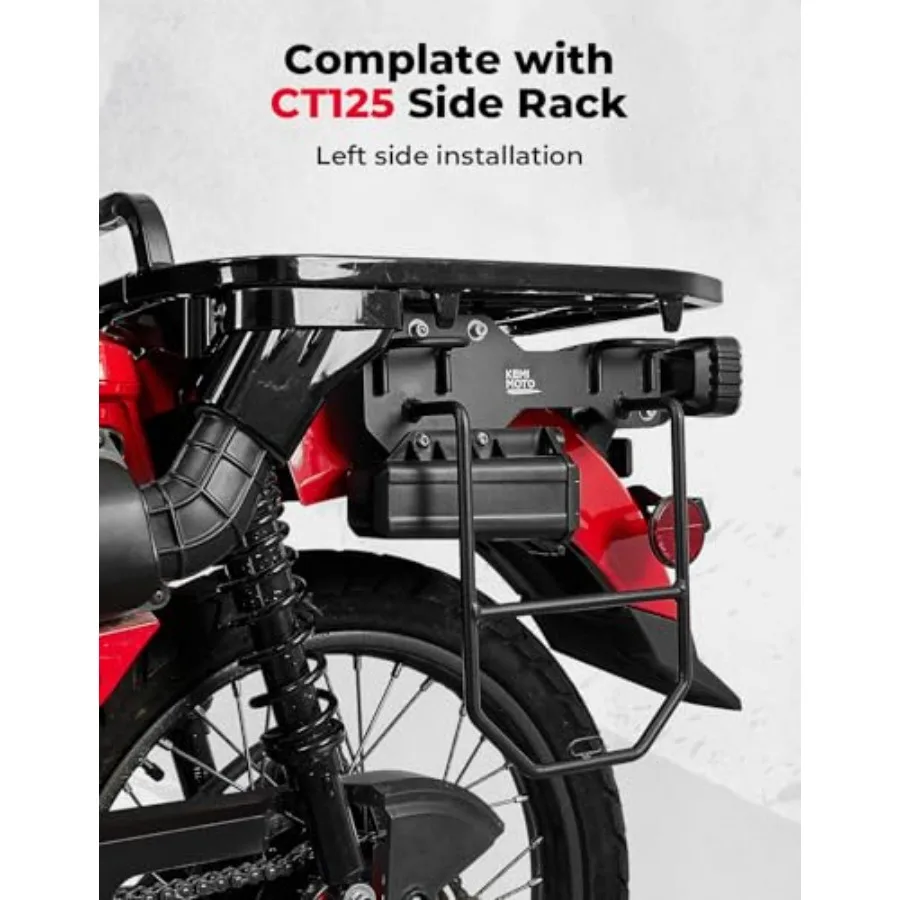 رف جانبي متوافق مع CT125 Trail 125 Hunter Cub 20212025 حامل تخزين جانبي لرف الأمتعة لتعزيز دراجة نارية السفر C #2