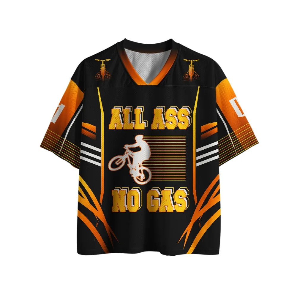 Bicycle Riding Suit, Fashionable V-neck Short Sleeved T-shirt, Daily Downhill Cycling Mesh Jersey, Mountain Bike Riding T-shirt