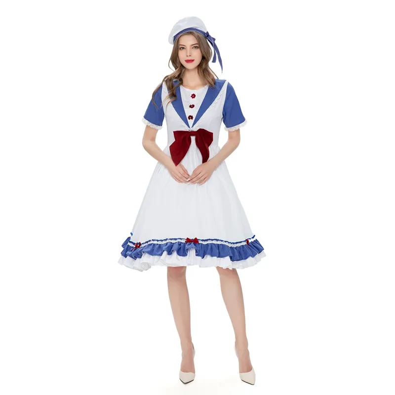 Anime Blue Sea Frauen Seemann Cosplay Kostüm Halloween Karneval Party Navigation Royal Navy Design Kostüm