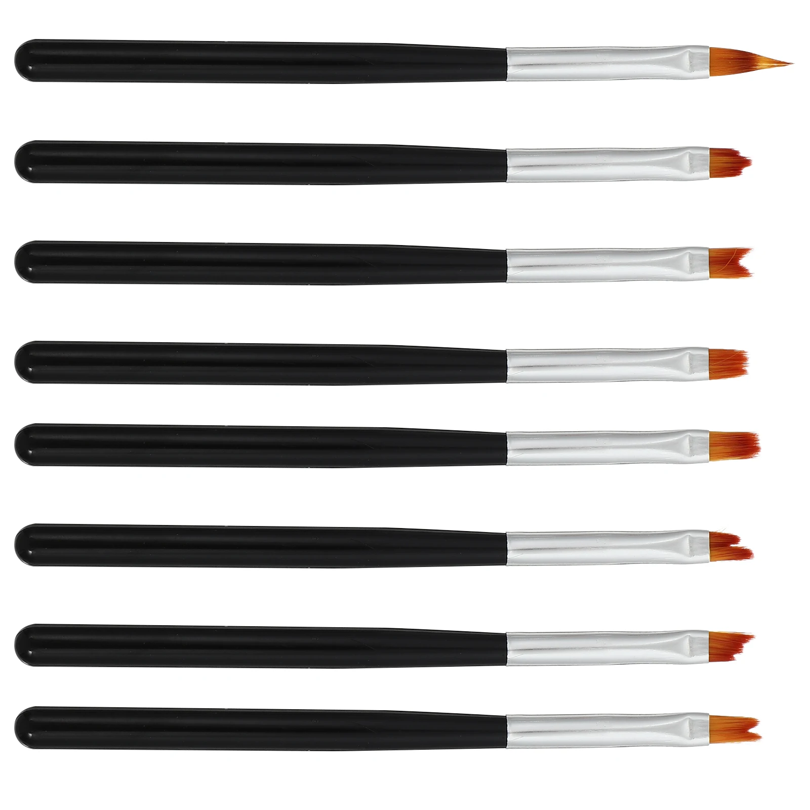 

8pcs Nail Art Brushes Long H Sturdy Material DIY Tools French Tips Waves Bowknot Patterns Manicure Pen Painting Drawing Pens
