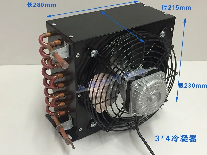 2*4 Radiator copper tube aluminum fin wind water cooling evaporator refrigerator cabinet heat exchange cooler cold row