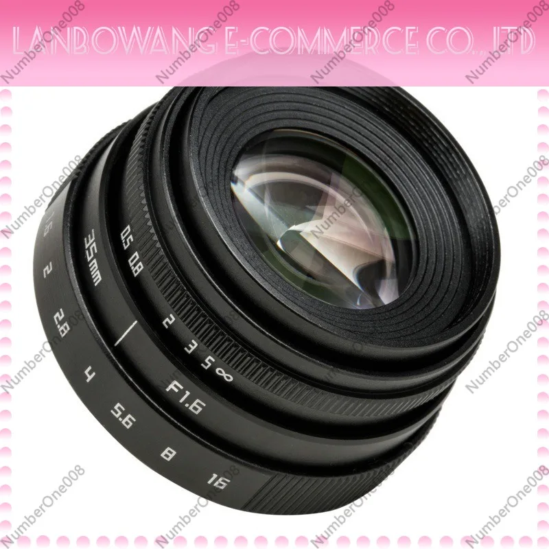 C Mount 35mm F1.6 Manual Fixed Focus Cine Lens Macro Portrait Lens for Mirrorless Camera Black Silver Optional
