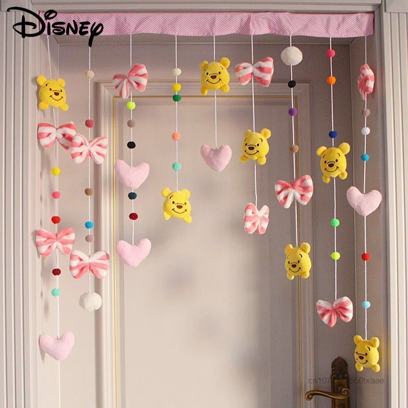 

Disney Pooh Bear Door Curtain Bedroom Living Room Cartoon Cute Decor Curtains Home Wall Decorations Paste Hanging Accessories