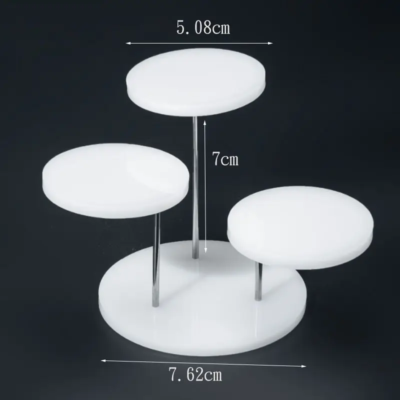 Acrylic Clear Display Stand 12 Round Seat Small Doll Jewelry Ring Storage Rack Round Small Bracket Organizer Decoration Supplies