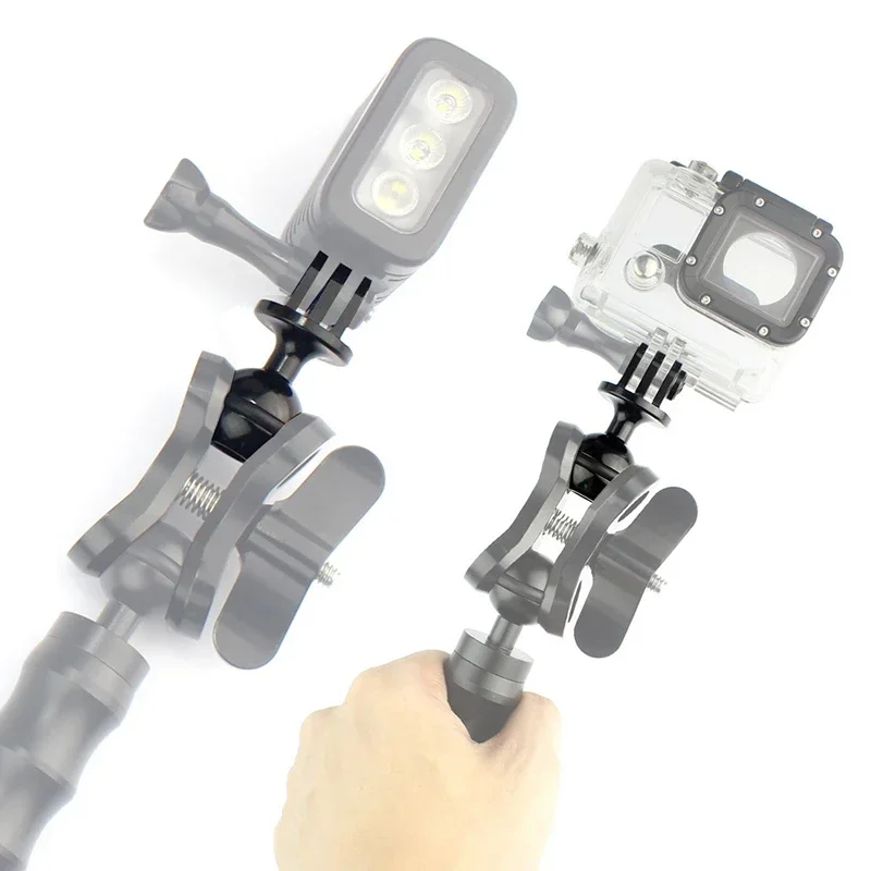 Aluminum Ball Head Base Mount Adapter Diving Rotary Base For GoPro Hero 8 7 6 5 Sjcam Dji Osmo Action Camera Accessories