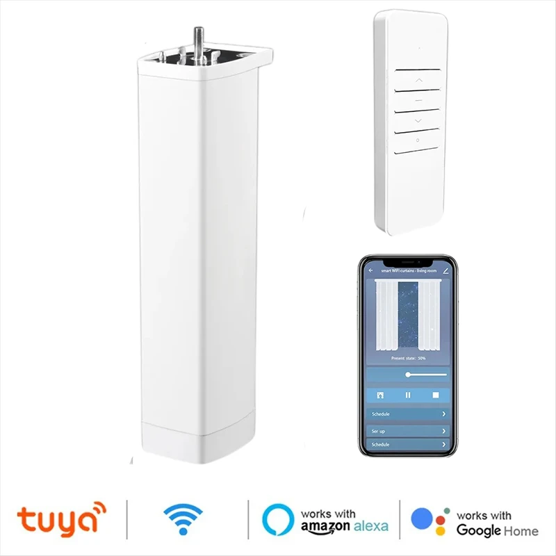 Tuya WiFi Smart Curtain Motor, Quiet Electric Wireless Remote Control, Voice Control Tools, Alexa, Google Home image 3