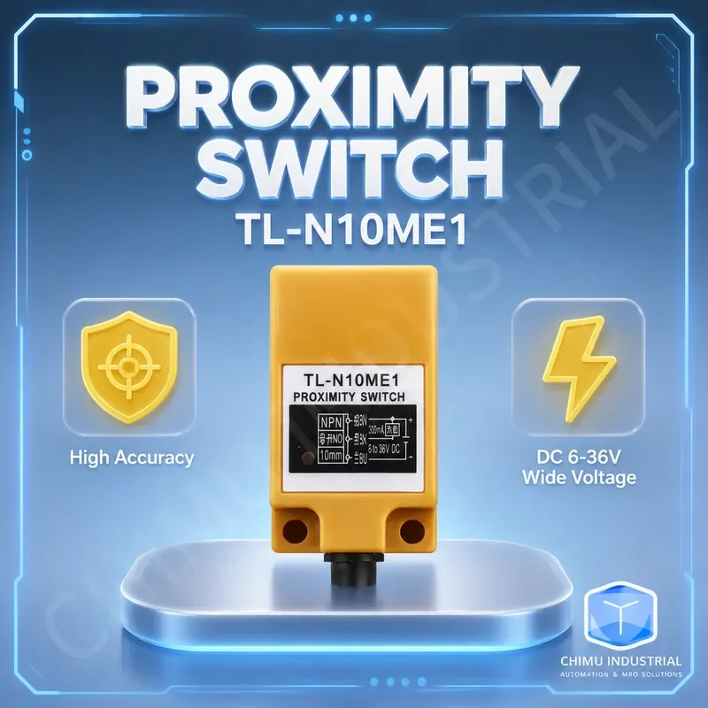 【CHIMU INDUSTRIAL】 for TL-N10ME1 Square Proximity Sensor NPN NO 3-Wire Metal DC6-36V