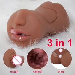 3 In 1 MALE PUSSI MASTURB CUP Artificial Vaginal Reusable Realistic Vagina Masturbator For Men Adults Masturbating Sexy Toys 18