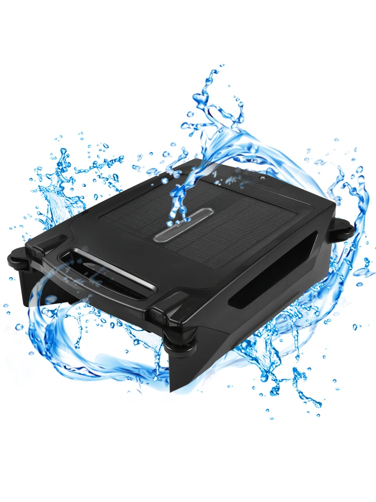 2500mAh Solar Powered Cordless Robotic Pool Cleaner with Dual Charging 2 Cleaning Modes Obstacle Avoidance and Escape Function