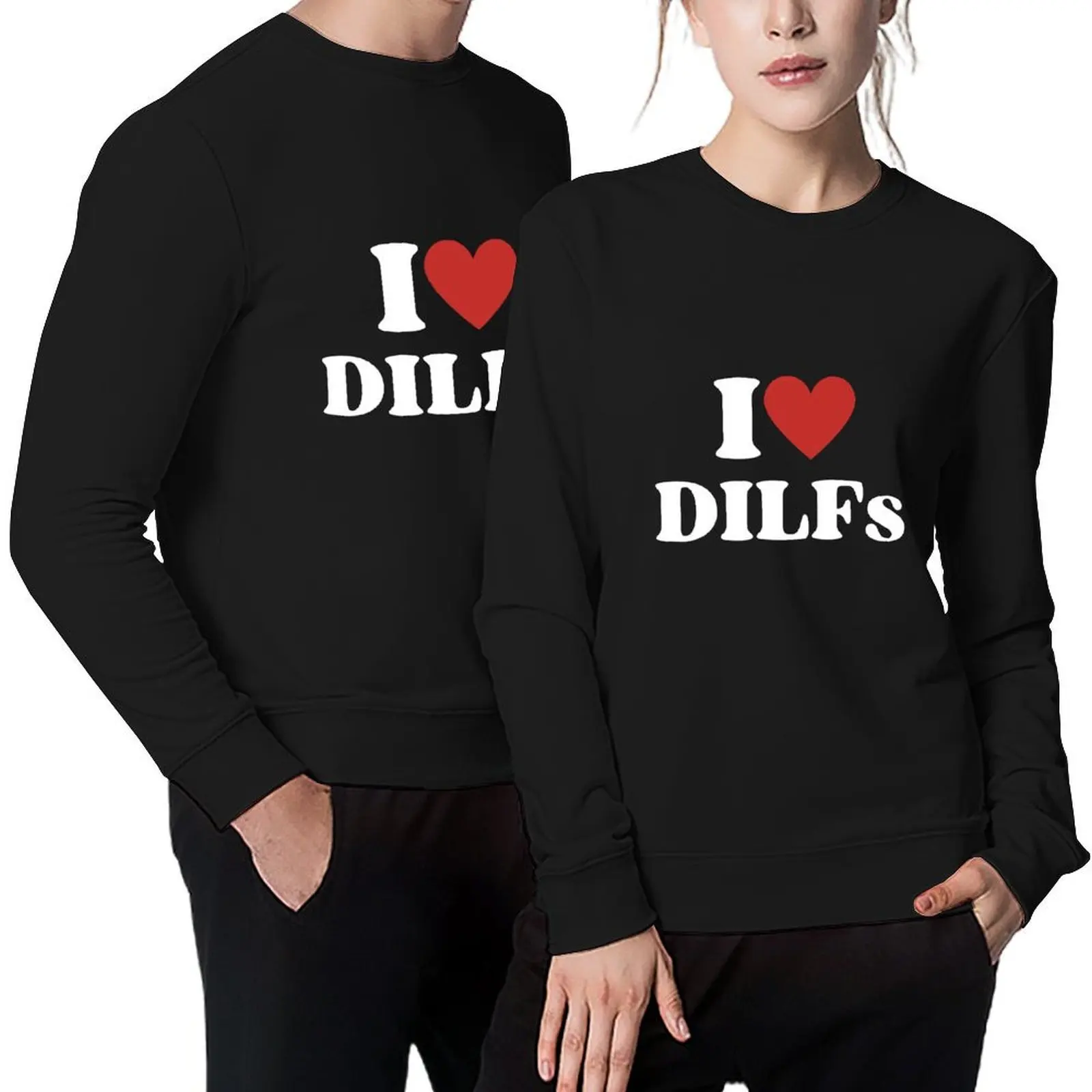 

I LOVE HEART DILFs Pullover japanese style autumn new products blouse mens designer clothes sports sweatshirt man
