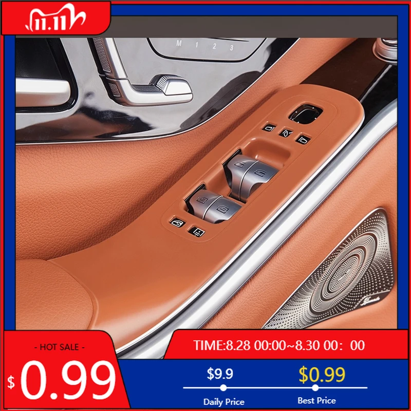 

Interior Stickers Suitable for Mercedes-Benz S-Class S400/S450L door lift window panel protection silicone pad Maybach S480 auto