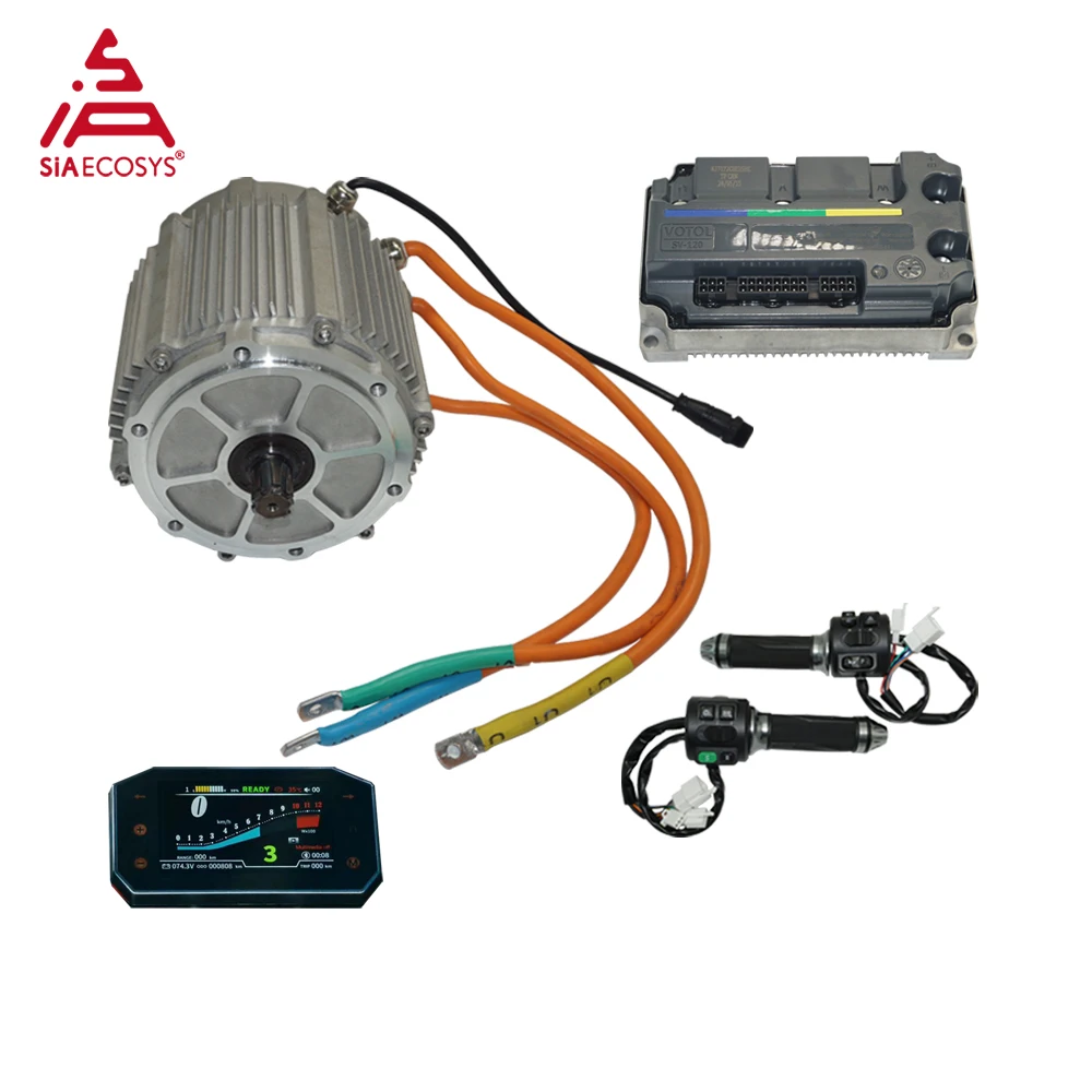 

SiA138 60H 2500W Mid Drive Motor kit with SV120 EM100-2 Votol Controller Z6 Throttle and SCJ5066-1 Speedometer Display
