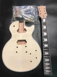 Best New DIY LP style Guitar Mahogany Body Unfinished Electric Guitar Kit all parts