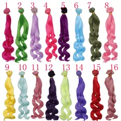 Russian handmade doll hair 25 cm high temperature Curly hair for 1/3 1/4 1/6 BJD diy curly doll wigs tree