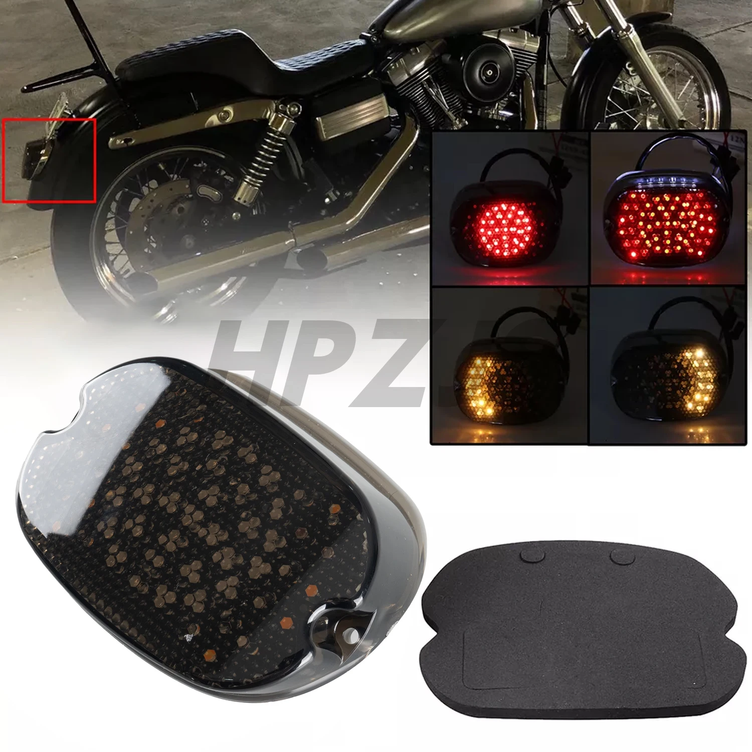 

LED Integrated Tail Light Brake Turn Signal For Harley Motorcycle Touring Electra Road Glide Sportster Dyna Softail Fat Boy