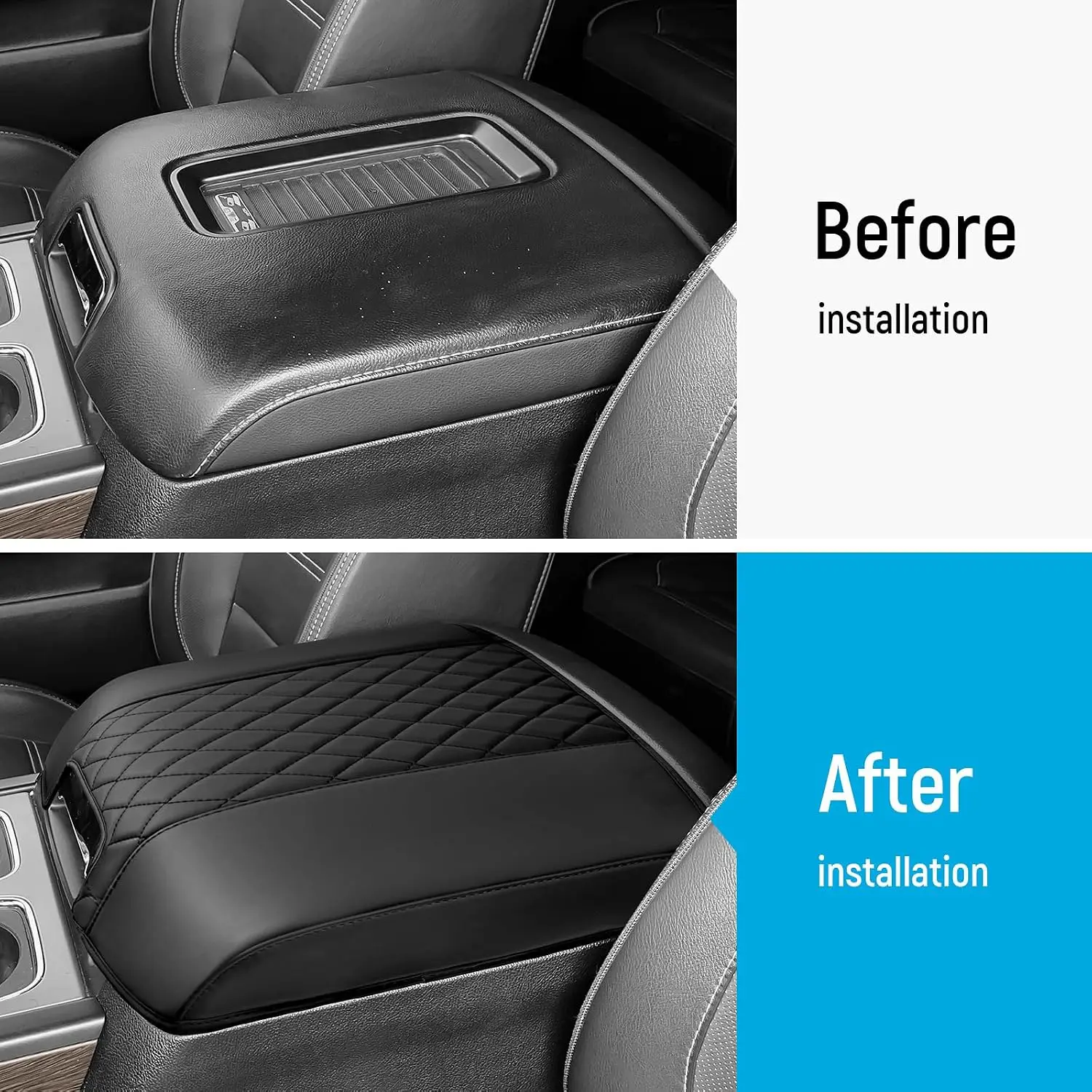 For Chevy Silverado/GMC Sierra 2014-2018, Tahoe & Suburban & Yukon 2015-2020, Car Armrest Cover Accessories(Bucket Seat) view 3